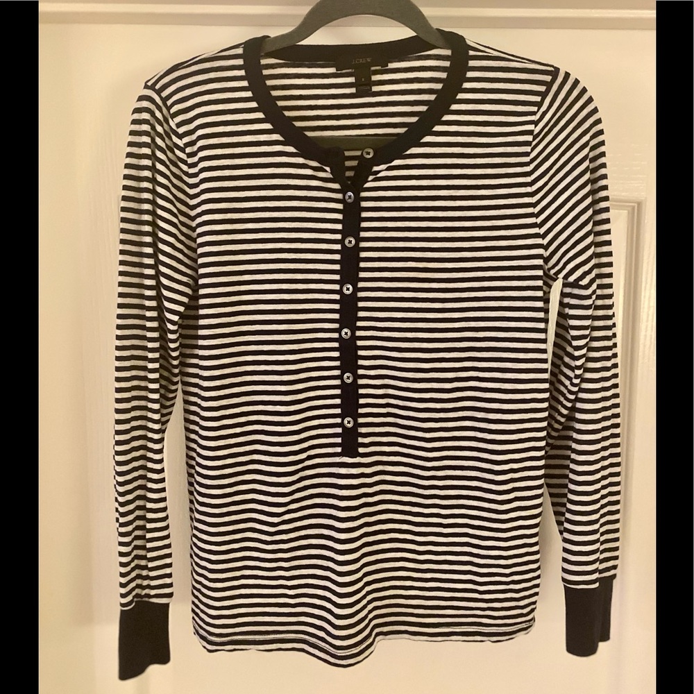 J.Crew shirt. Navy/white.